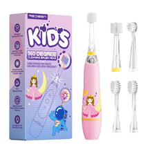 将图片加载到图库查看器,ReDISEN 360 Degree Children’s Electric Toothbrush with Fun LED Lights,SG-2113 Built-in 2-Minute Timer, Soft Bristles & Ergonomic