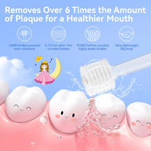 将图片加载到图库查看器,ReDISEN 360 Degree Children’s Electric Toothbrush with Fun LED Lights,SG-2113 Built-in 2-Minute Timer, Soft Bristles & Ergonomic