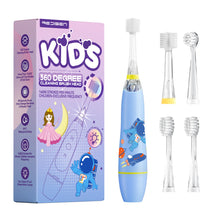 将图片加载到图库查看器,ReDISEN 360 Degree Children’s Electric Toothbrush with Fun LED Lights,SG-2113 Built-in 2-Minute Timer, Soft Bristles & Ergonomic