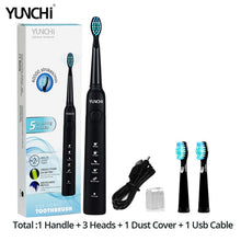 将图片加载到图库查看器,Seago SG-507 Sonic Electric Toothbrush Adult Timer Brush USB Rechargeable Electric Tooth Brushes with 3pc Replacement Brush Head