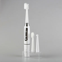 将图片加载到图库查看器,SEAGO Electric Toothbrush Sonic Adult Battery Teeth brush holder with 3 Replacement Brush Heads Waterproof Smart time SG910 Gift