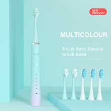 将图片加载到图库查看器,SEAGO Rechargeable Sonic Electric Toothbrush 5 Mode Waterproof Fast chargeable Electric Tooth Brush Head Adult S2 Couple Gift