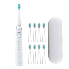 将图片加载到图库查看器,Seago Sonic Electric Toothbrush USB Rechargeable 5 Modes Smart Ultrasonic Toothbrushes Travel Case Oral Care Brush 8 Teeth Heads