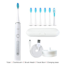 将图片加载到图库查看器,SEAGO Sonic Electric Toothbrush Upgraded Adult Waterproof Ultrasonic Rechargeable Toothbrush Whitening Healthy Gift SG-986