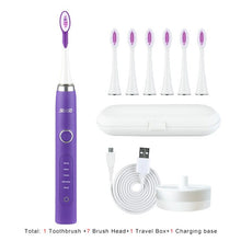 将图片加载到图库查看器,SEAGO Sonic Electric Toothbrush Upgraded Adult Waterproof Ultrasonic Rechargeable Toothbrush Whitening Healthy Gift SG-986