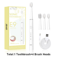 将图片加载到图库查看器,SEAGO Electric Toothbrush E9 Sonic Rechargeable Travel Waterproof Tooth Brush Buy 1 Get 1 Free 5 Mode Deep Clean Whiten Gift