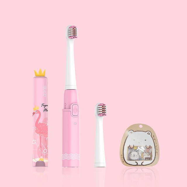 SEAGO Cartoon Children Electric Toothbrush Kids USB Rechargeable Sonic Replacement Tooth Cute Brush Heads Electric Teeth Brush