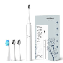将图片加载到图库查看器，Seago Electric Sonic Toothbrush 5 Mode Rechargeable Automatic Replacement Tooth Brush Adult Waterproof Whitenig Best Gift
