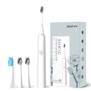 Seago Electric Sonic Toothbrush 5 Mode Rechargeable Automatic Replacement Tooth Brush Adult Waterproof Whitenig Best Gift