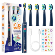 将图片加载到图库查看器，Seago Kids Electric Toothbrush for 6+Years 5 Modes Rechargeable IPX7 Waterproof Power Sonic Toothbrush Replacement Head SG-2303
