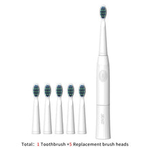 将图片加载到图库查看器，SEAGO Electric Toothbrush with 1 Replacement Brush Heads Battery Sonic Teeth Brush Deep Cleaning Included Soft-bristle E23
