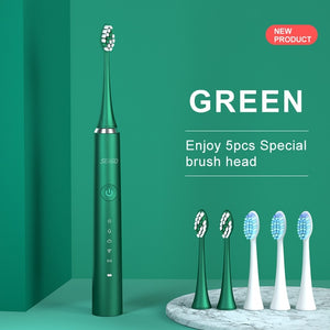 SEAGO Rechargeable Sonic Electric Toothbrush 5 Mode Waterproof Fast chargeable Electric Tooth Brush Head Adult  S2  Couple Gift