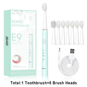 SEAGO Sonic Electric Toothbrush 360 Upgraded Automatic Rechargeable Tooth Brush Waterproof  Replacement Brush Heads Gift SG548