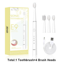 将图片加载到图库查看器，SEAGO Electric Toothbrush E9 Sonic Rechargeable Travel Waterproof Tooth Brush Buy 1 Get 1 Free 5 Mode Deep Clean Whiten Gift
