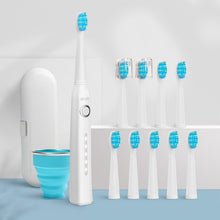 将图片加载到图库查看器，Seago Sonic Electric Toothbrush Tooth brush USB Rechargeable adult Waterproof Ultrasonic automatic 5 Mode with Travel case
