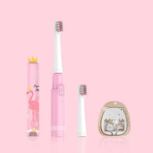 将图片加载到图库查看器，SEAGO Cartoon Children Electric Toothbrush Kids USB Rechargeable Sonic Replacement Tooth Cute Brush Heads Electric Teeth Brush
