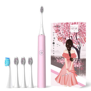 Seago Electric Sonic Toothbrush 5 Mode Rechargeable Automatic Replacement Tooth Brush Adult Waterproof Whitenig Best Gift